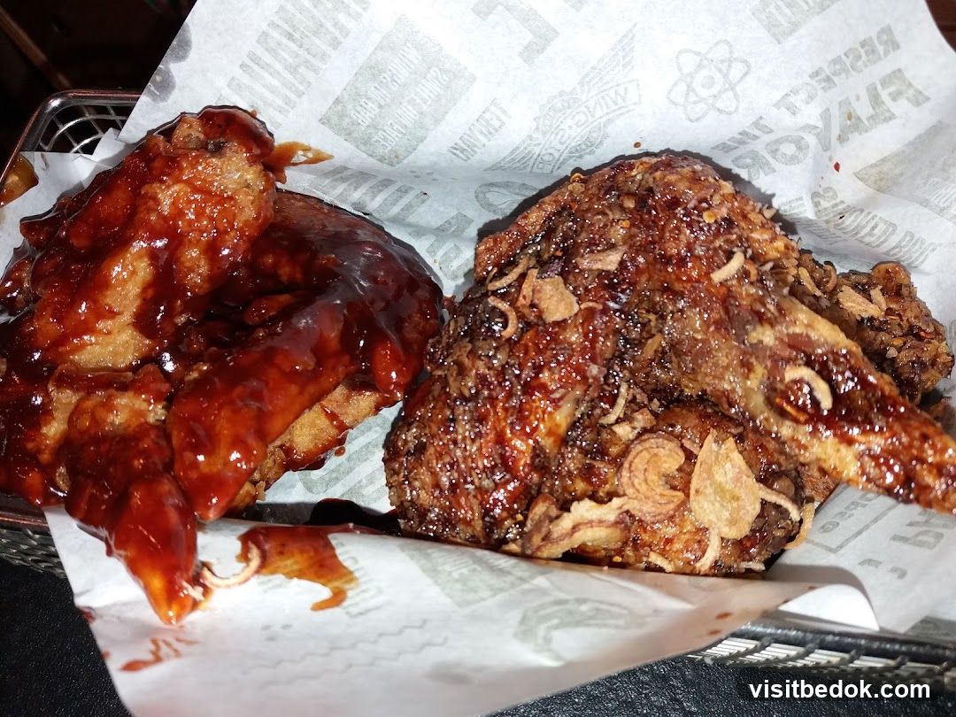 Two types of chicken wings
