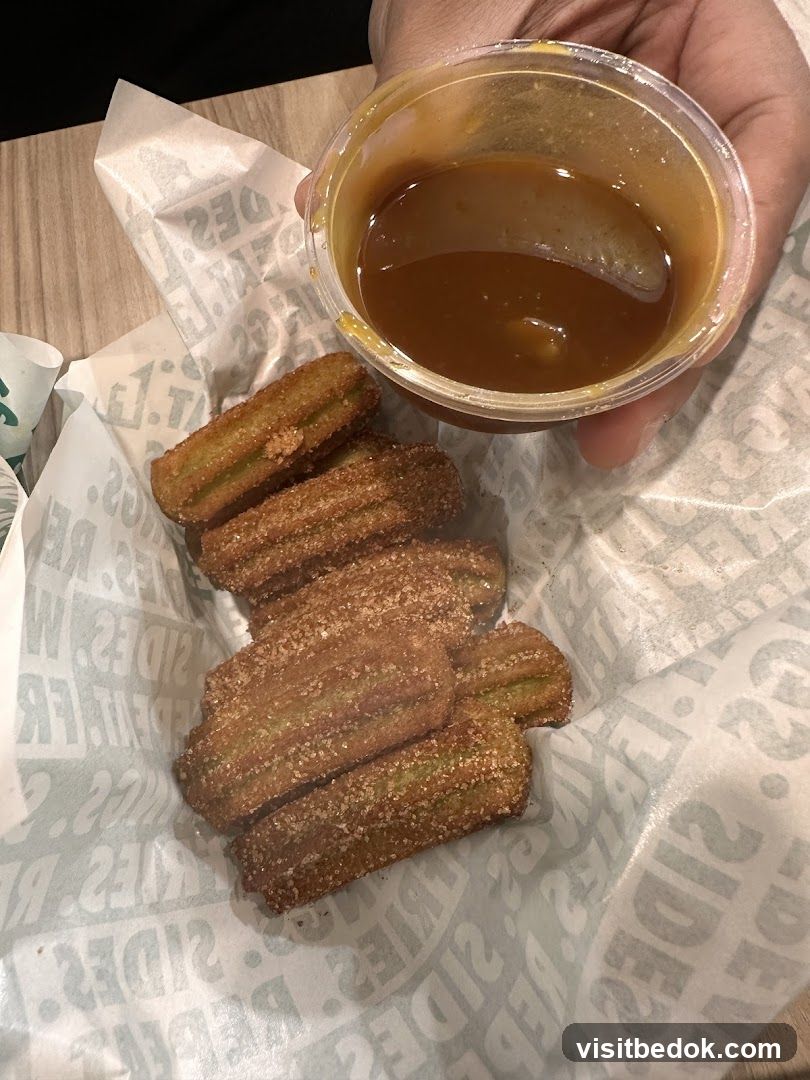 Churros with Caramel Dip
