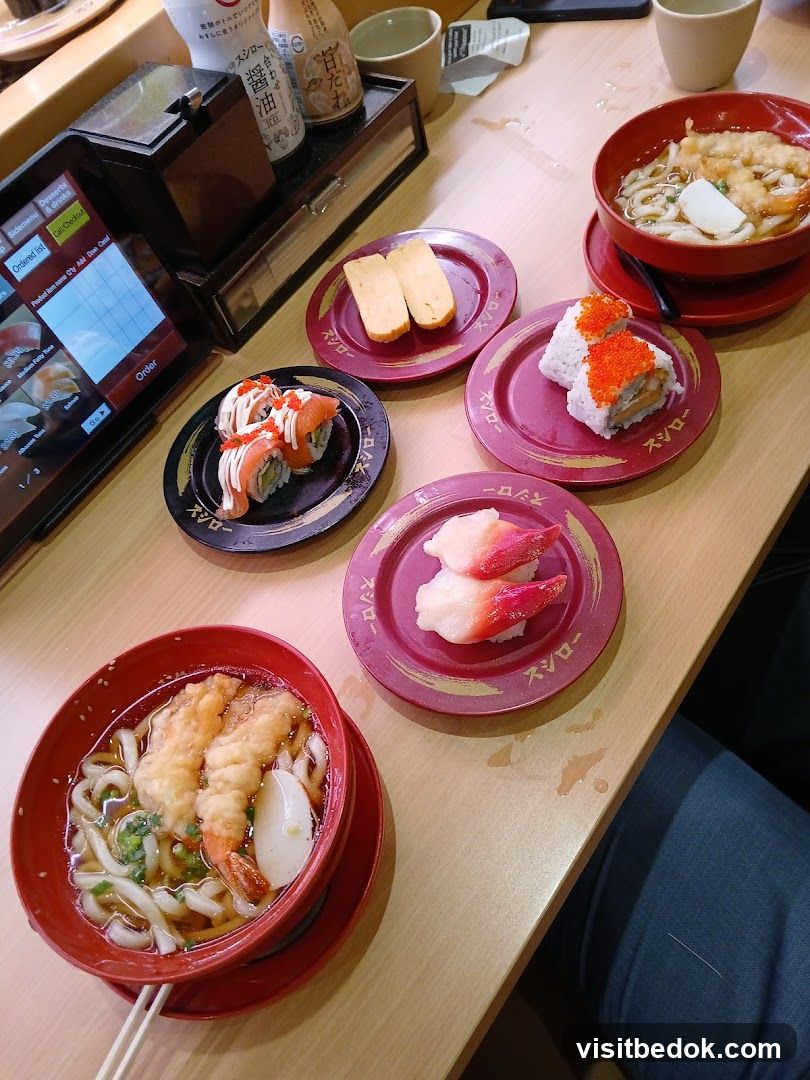 Sushi and Udon Noodles