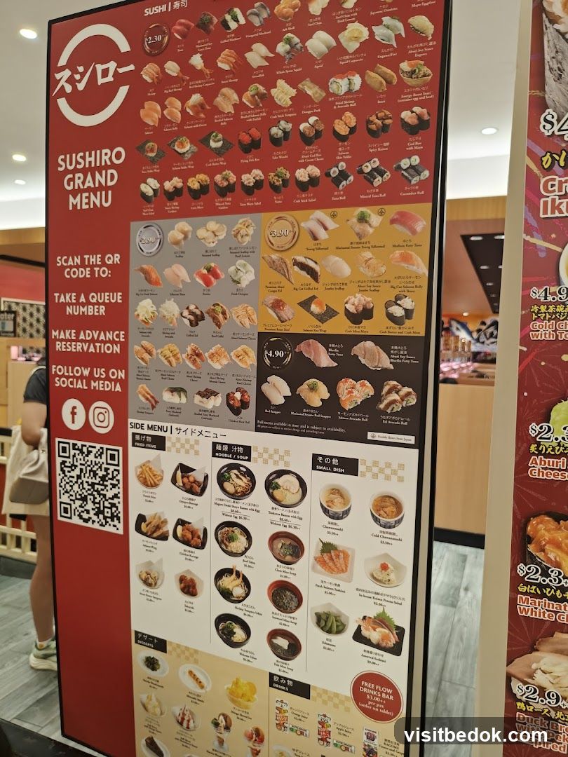 Sushiro Grand Menu