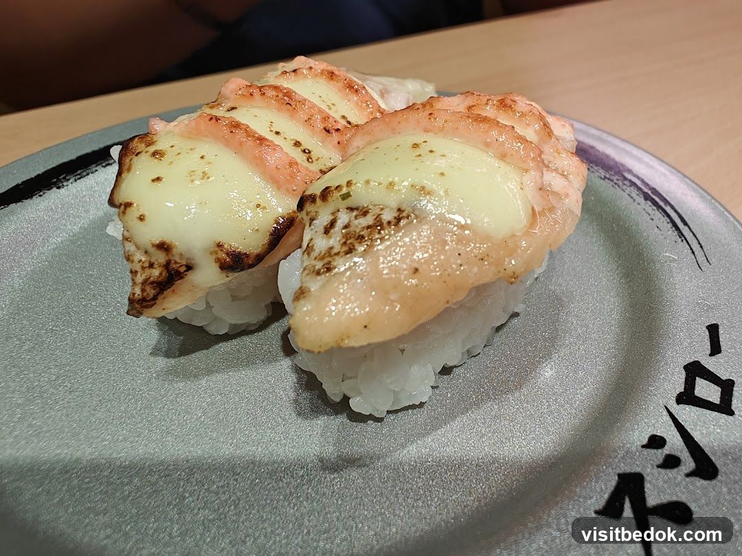 Seared Salmon Nigiri with Cheese