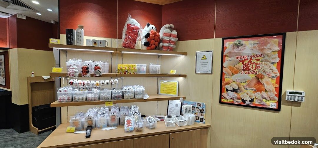 Sushi Restaurant Interior with Merchandise