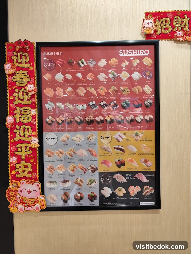Sushiro Sushi Menu