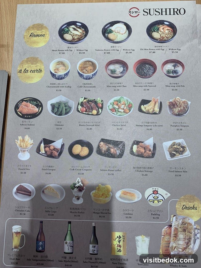 SUSHIRO Menu