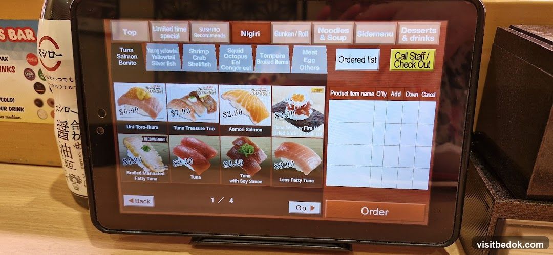 Sushi Menu