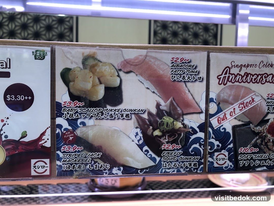 Sushi Menu