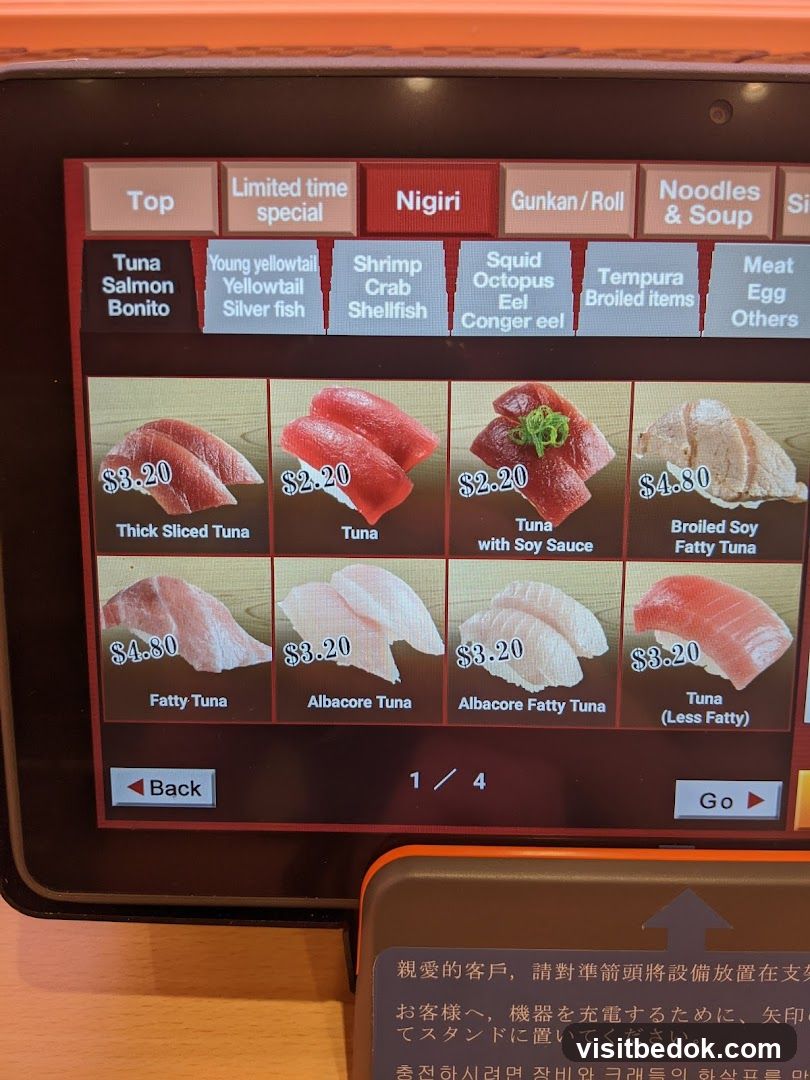 Nigiri Menu