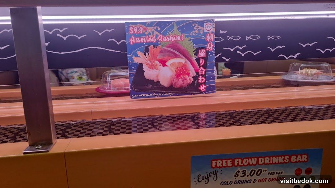 Assorted Sashimi and Drinks Bar