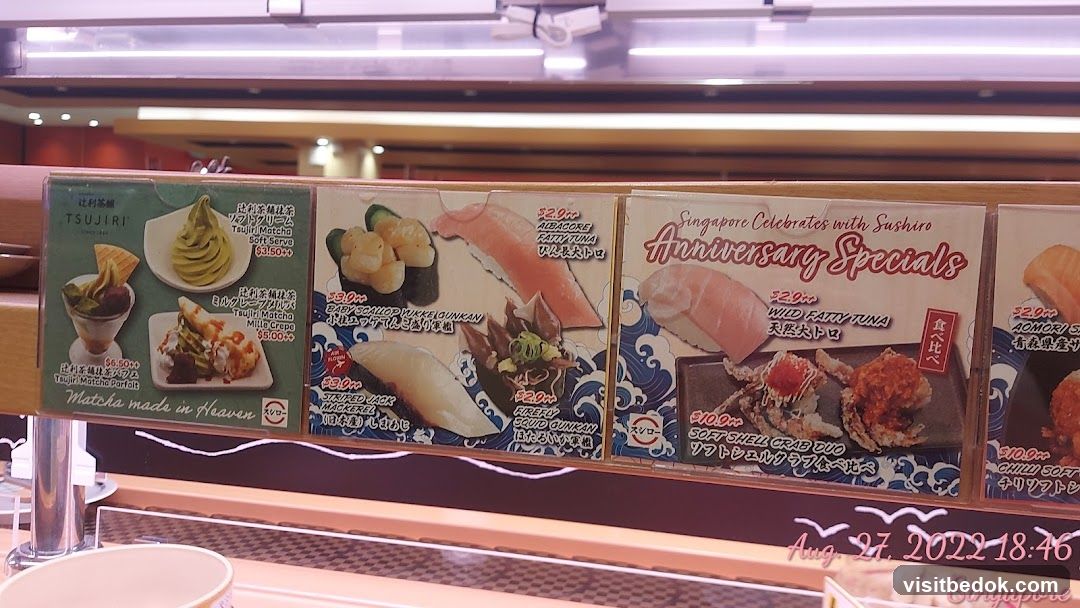 Sushi and Matcha Desserts Menu