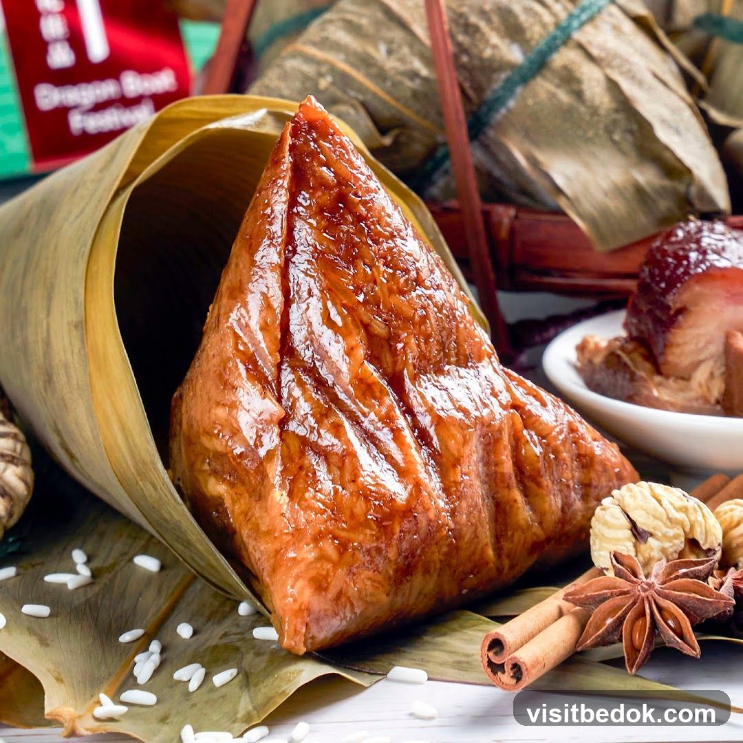 Zongzi with Dragon Boat Festival Decorations