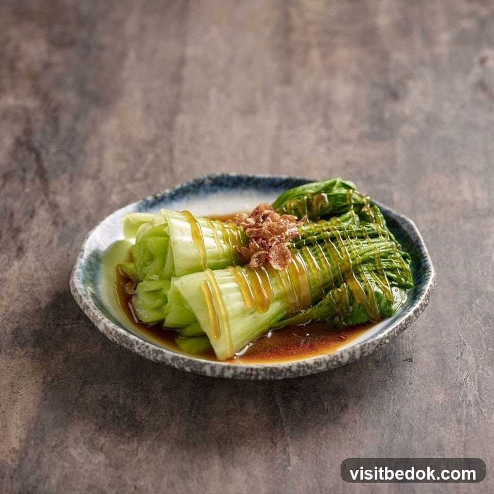 Steamed Bok Choy with Sauce