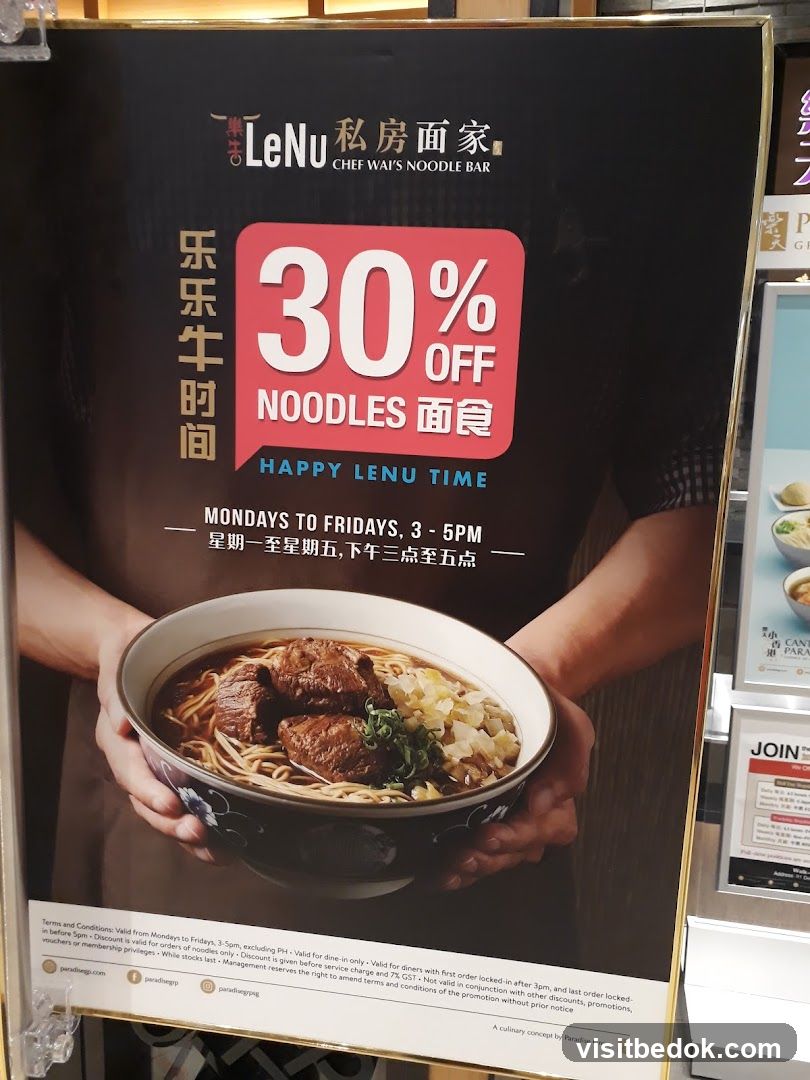 LeNu Chef Wai's Noodle Bar 30% Off Noodles Promotion