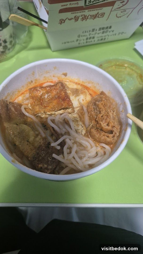 Laksa with Fried Tofu and Noodles