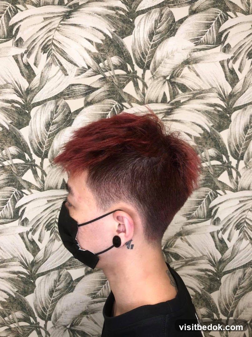 Man with Red Hair and Face Mask