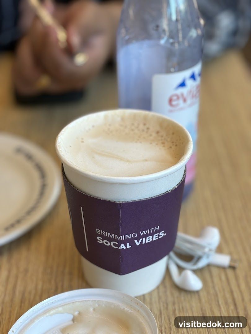 Coffee and Evian Water