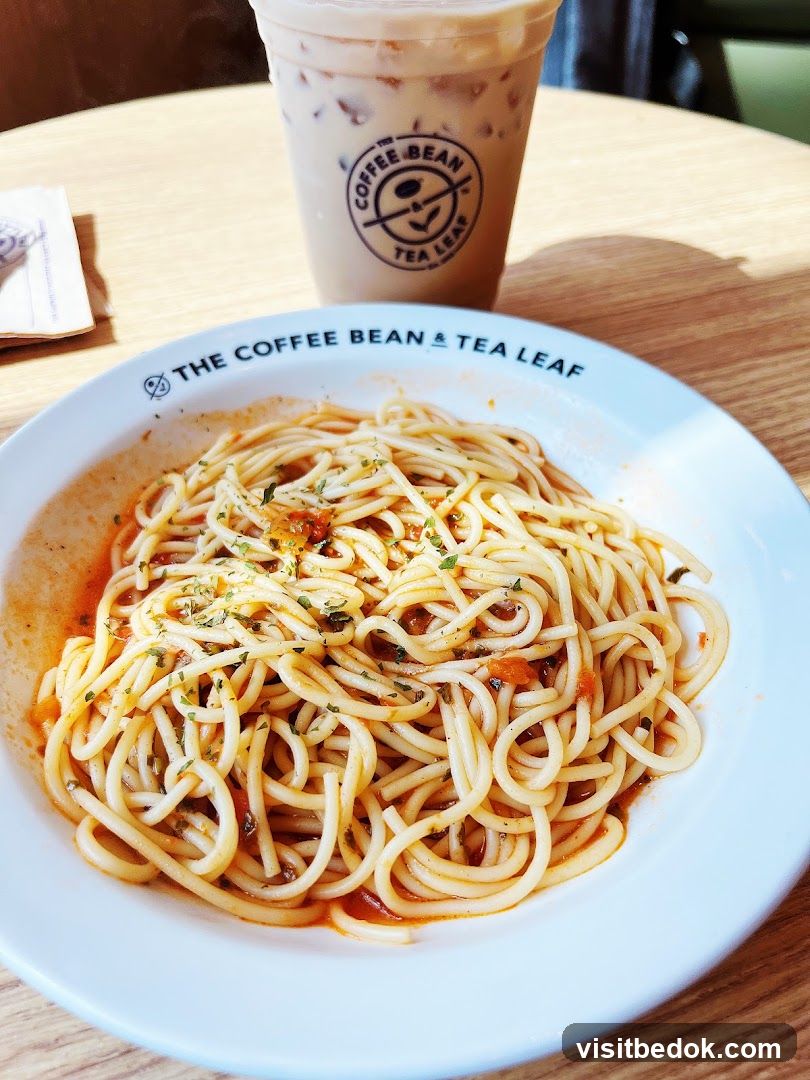 Spaghetti and Iced Coffee