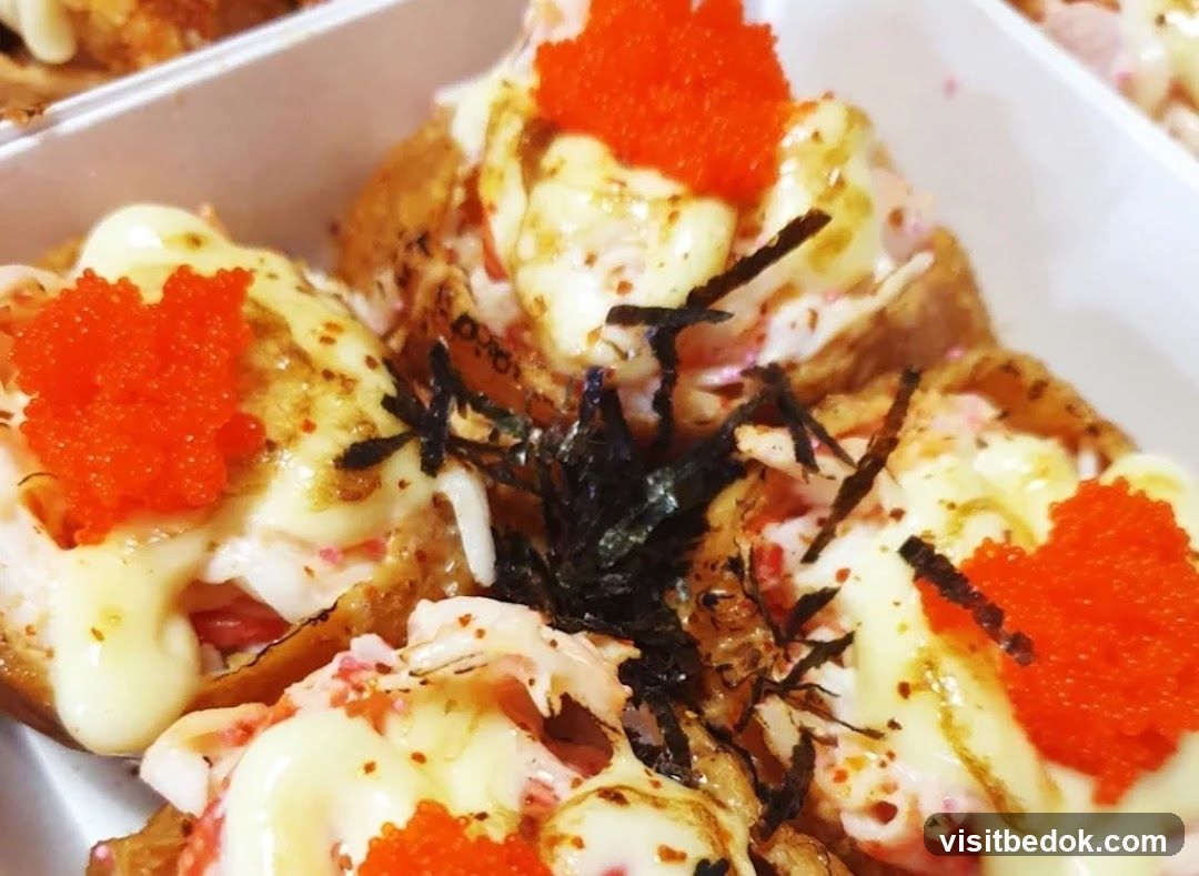 Inari Sushi with Crab and Roe