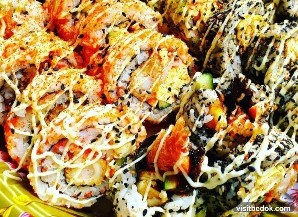 Assortment of Sushi Rolls