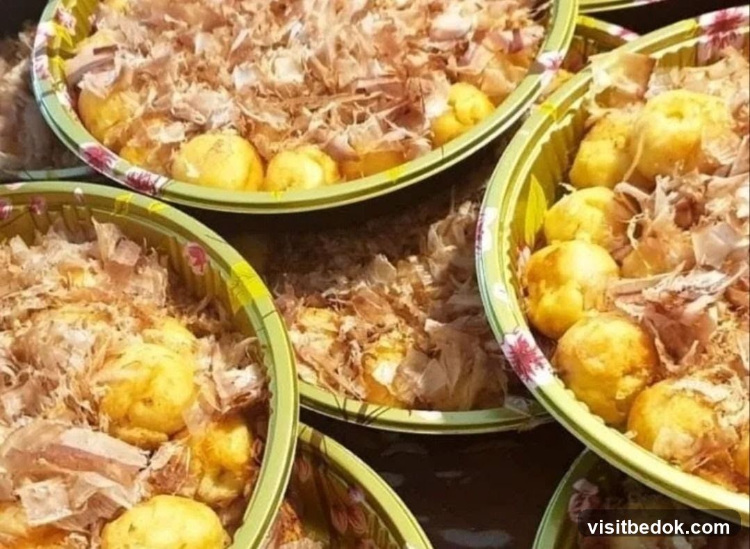 Takoyaki with Bonito Flakes