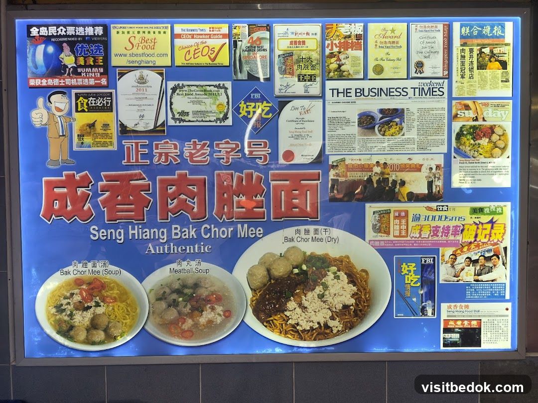 Seng Hiang Bak Chor Mee Menu and Awards