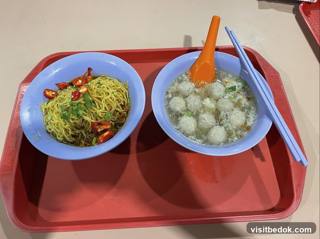 Noodles and Meatball Soup