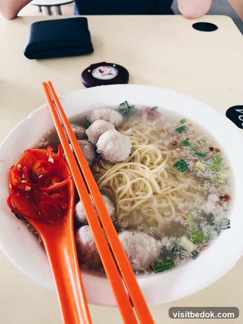 Bowl of Noodles with Meatballs