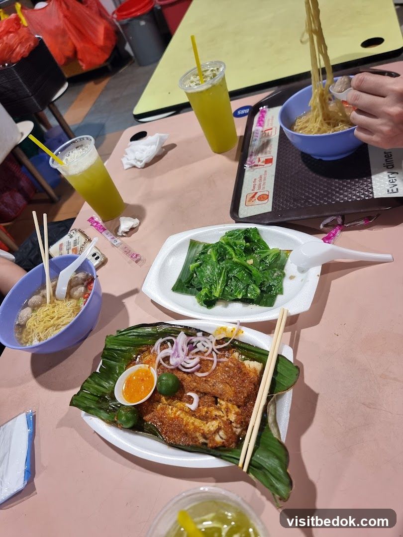 Food and Drinks at a Hawker Stall