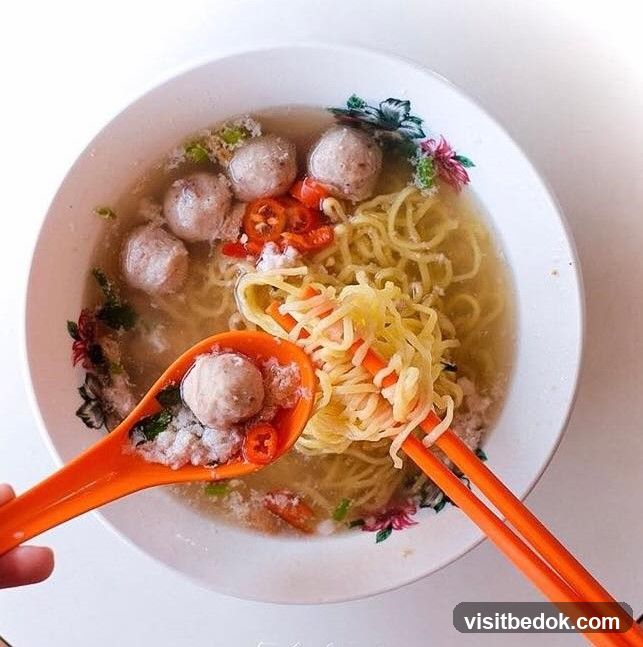 Bowl of Noodles with Meatballs