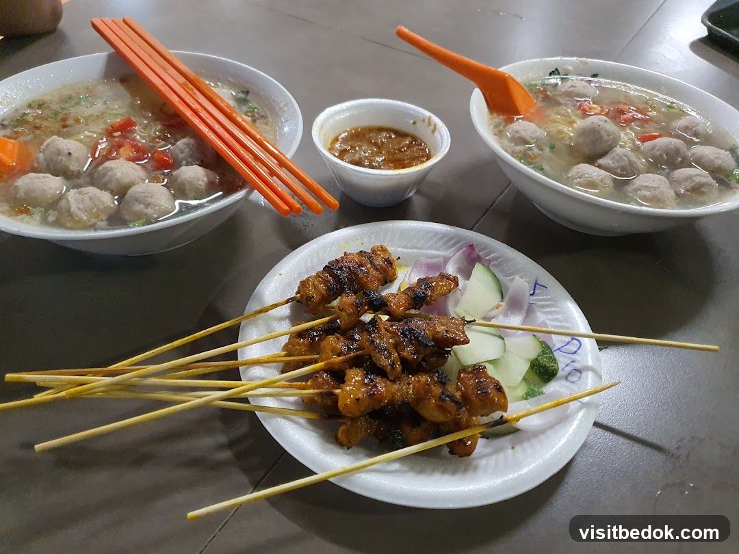 Satay and Noodle Soup