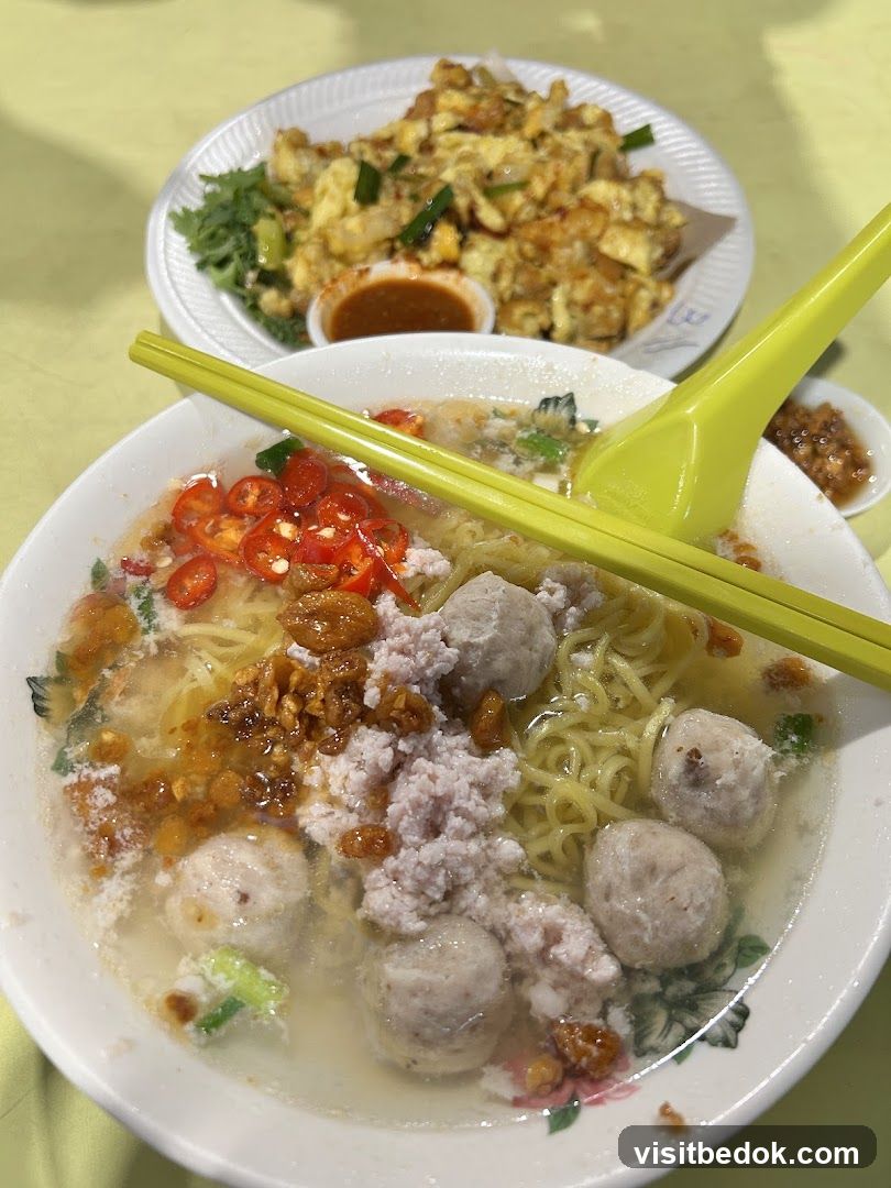 Noodle Soup and Fried Dish