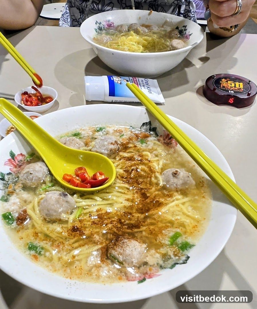Noodle Soup with Meatballs