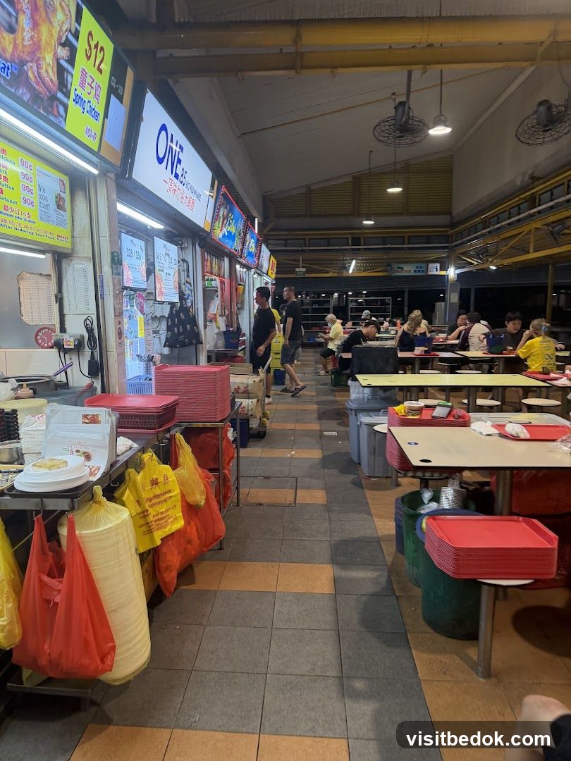 Food court stalls and seating