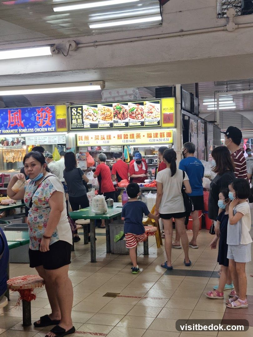 Food stalls in a hawker center