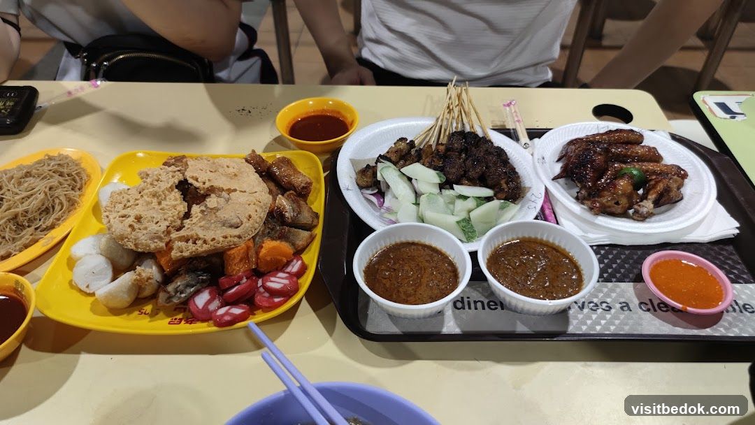 Food Platter with Satay and Chicken Wings