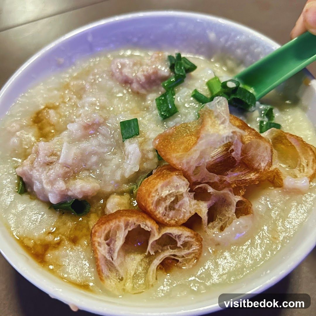 Congee with Pork and Fried Dough