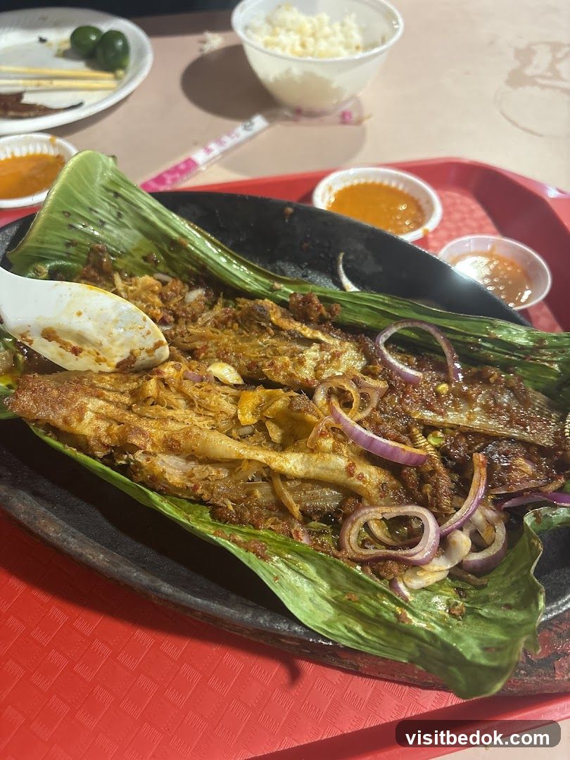 Grilled Fish with Onions and Sauce