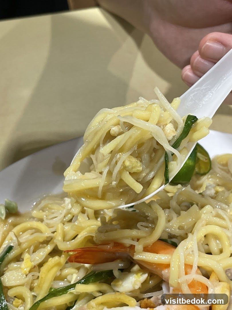 Close-up of Hokkien Mee