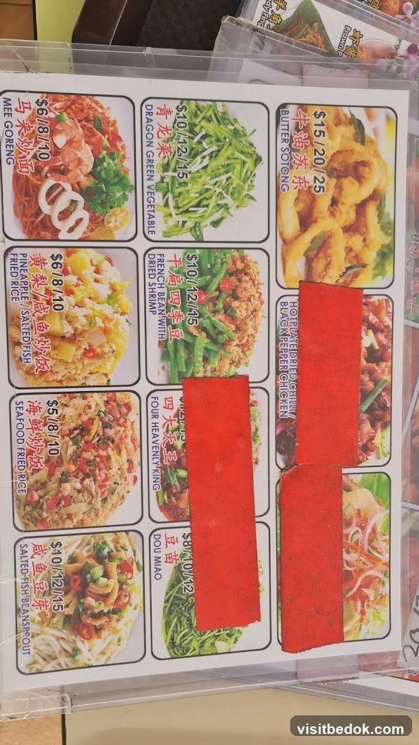 Menu with Food Pictures