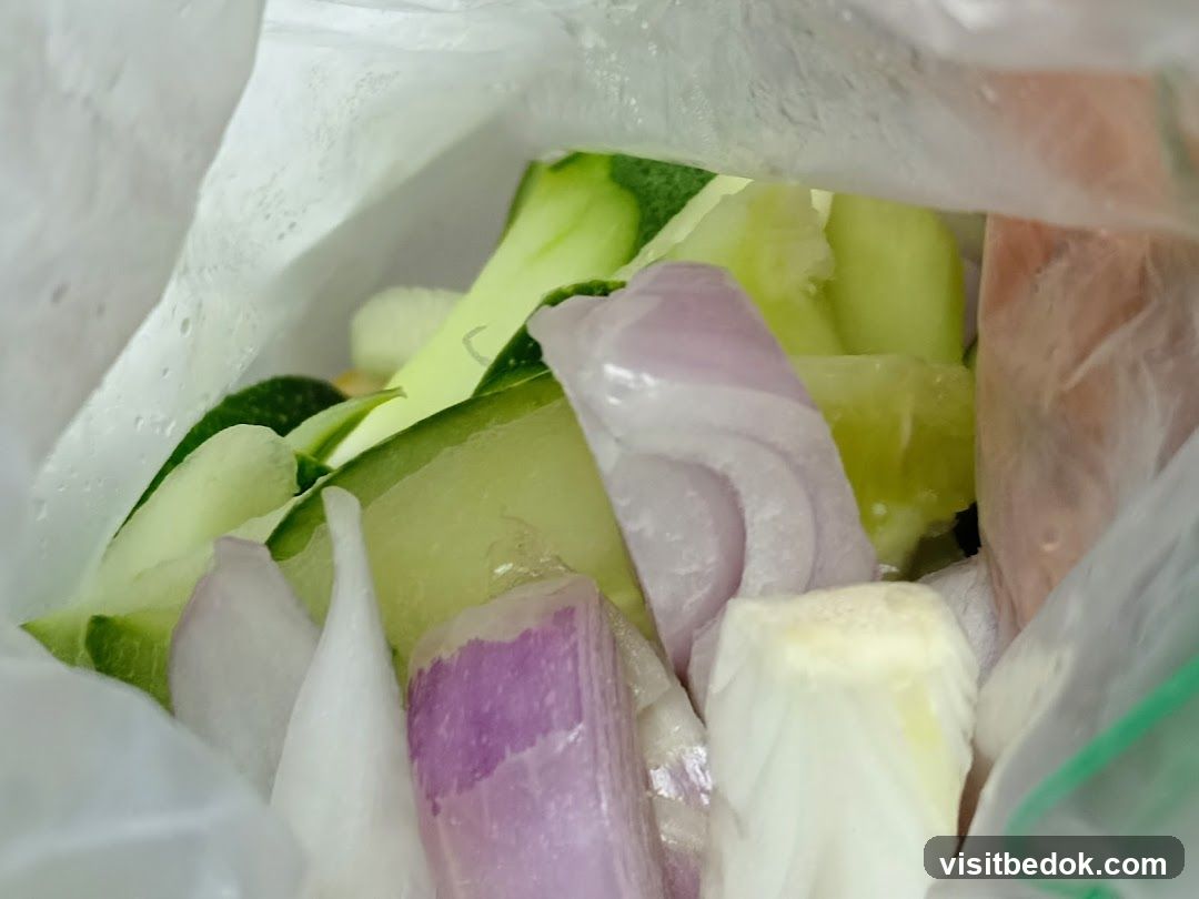 Chopped Vegetables in a Bag