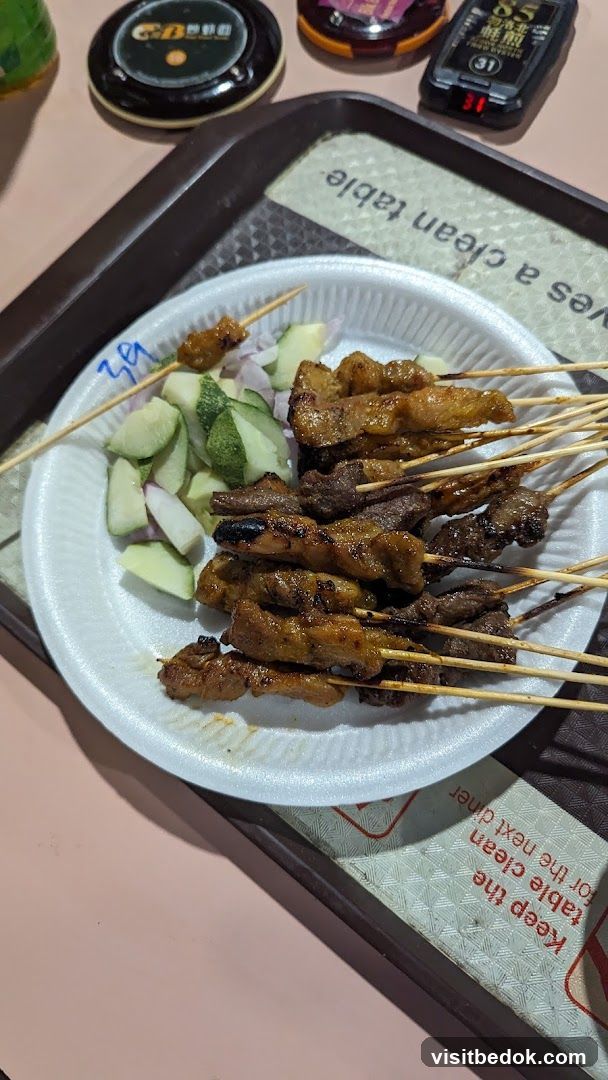 Satay Skewers with Cucumbers and Onions