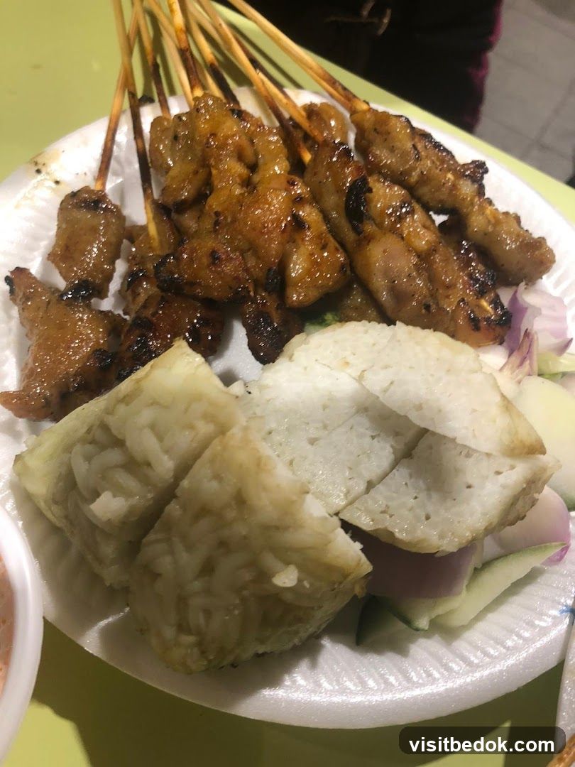 Chicken Satay with Rice Cakes