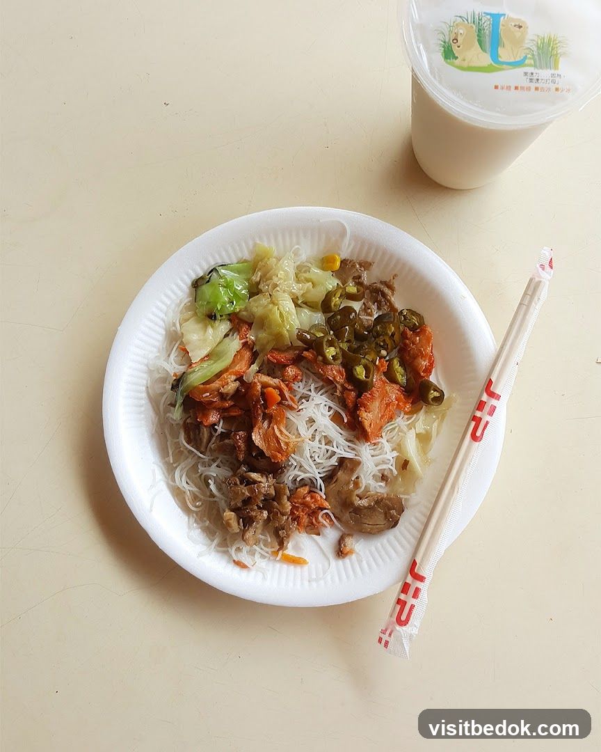 Noodles with Toppings and Drink