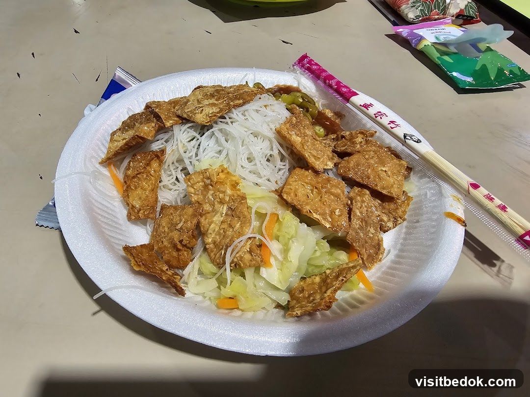 Fried Tofu Skin with Noodles