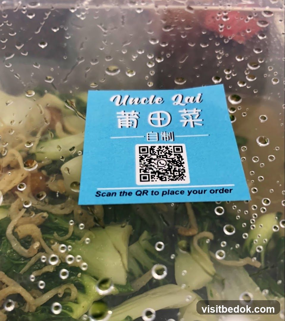 Food container with sticker