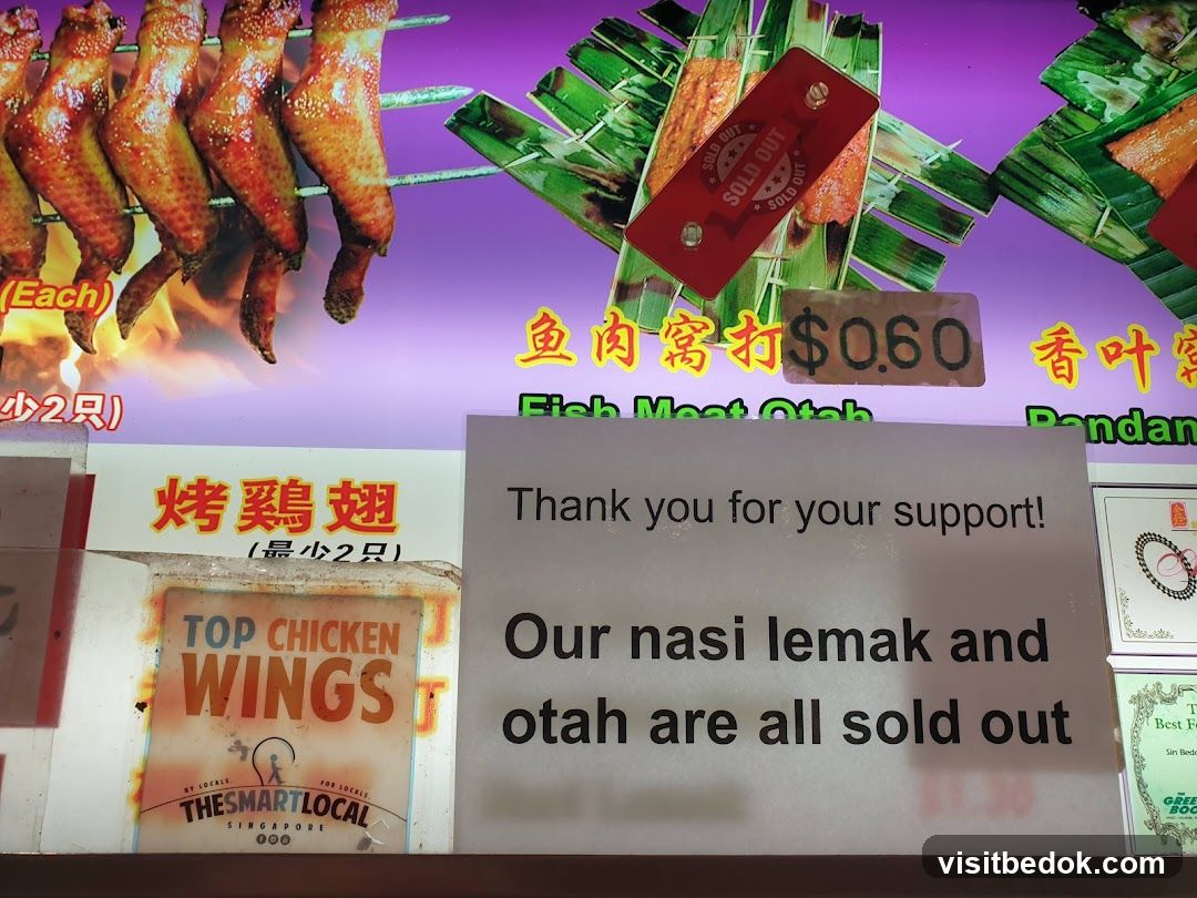Food stall with sold out items