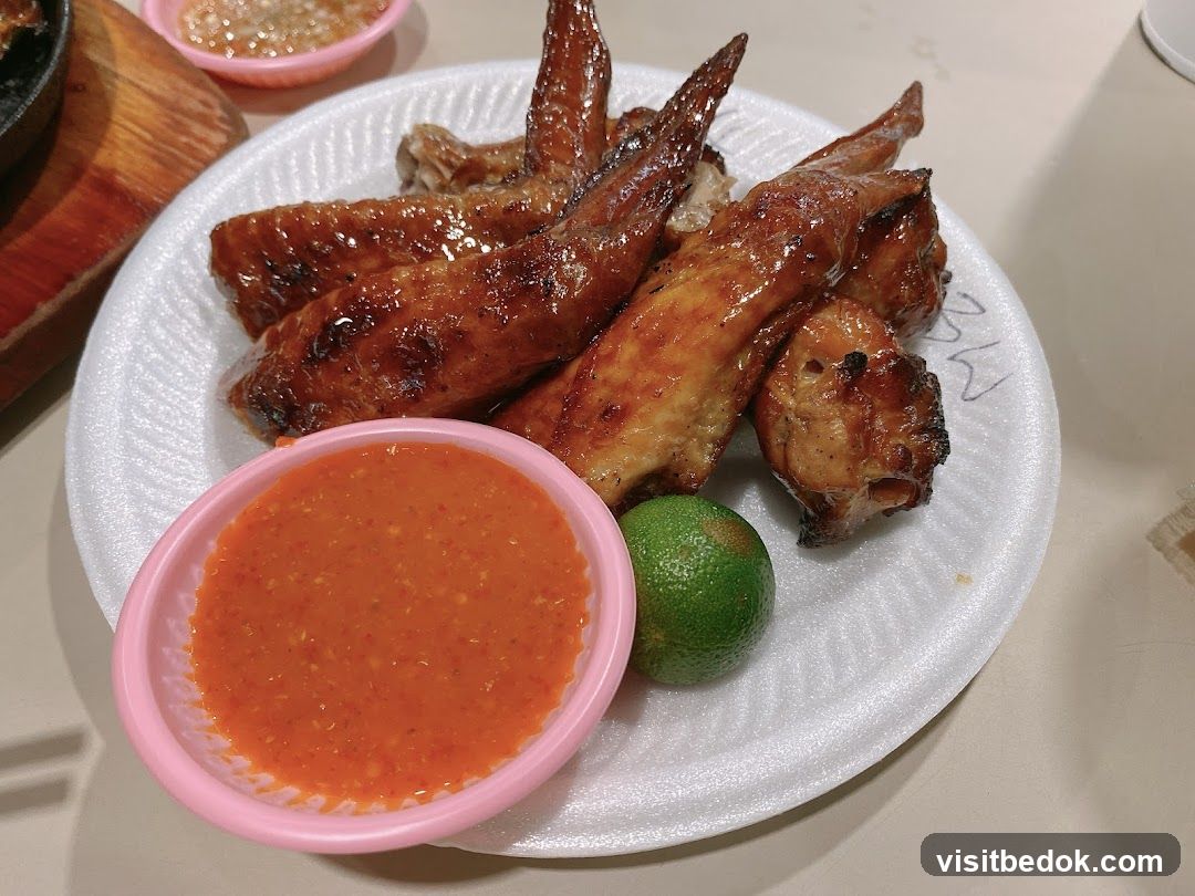 Grilled Chicken Wings with Dipping Sauce