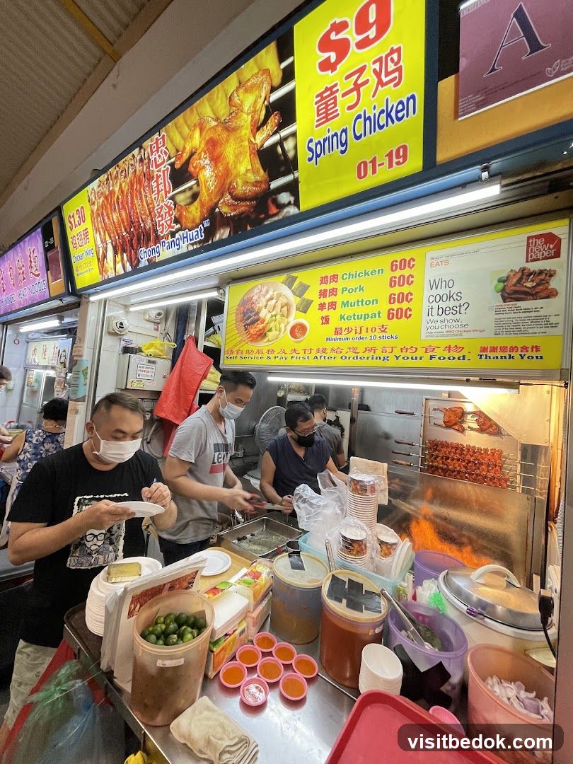 Food Stall with Roasted Meats