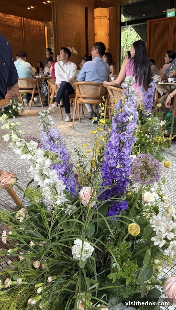 Floral Arrangement in a Restaurant