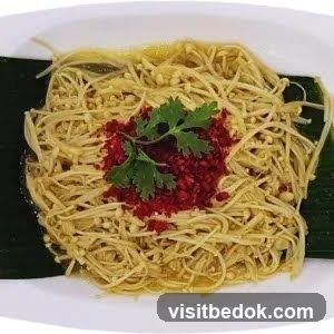 Enoki mushrooms with chili and cilantro