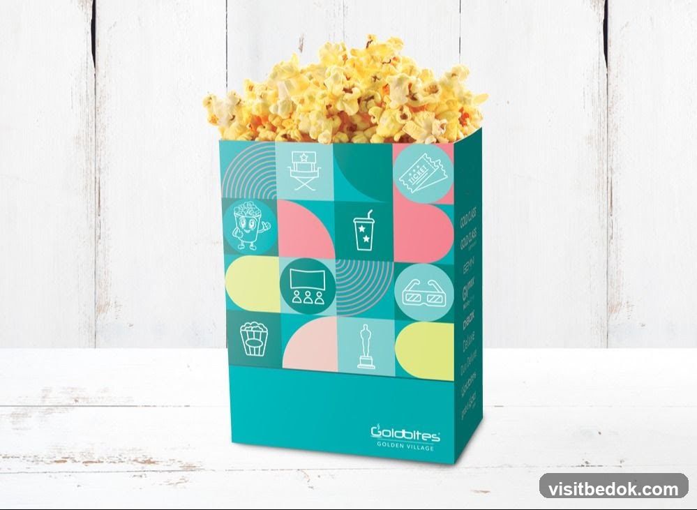 Popcorn Box with Movie Themed Graphics